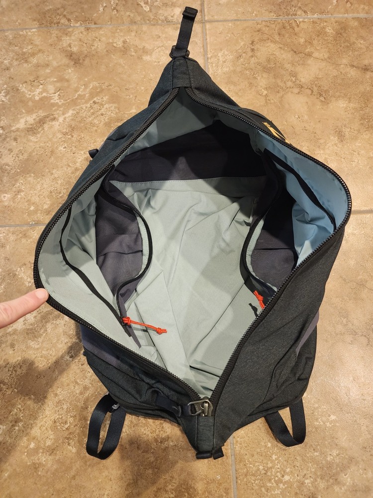 NEMO Gray Black Zip Closure Hiking Camping Daypack Adjustable Straps