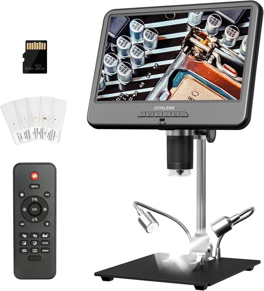 10.1'' Digital Microscope Soldering Error Coin Microscope for Full View w/ 32GB