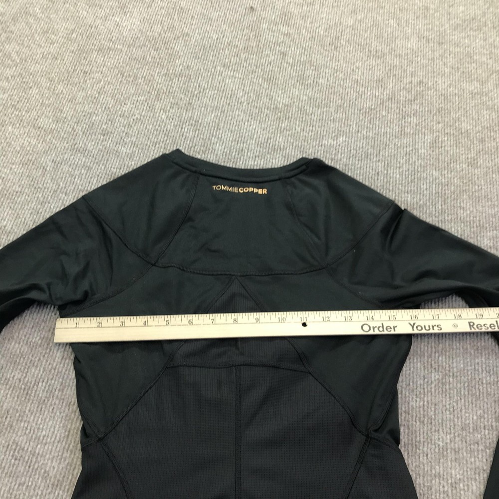 Tommie Copper Womens Back Support Compression Zip Jacket Top Large Black