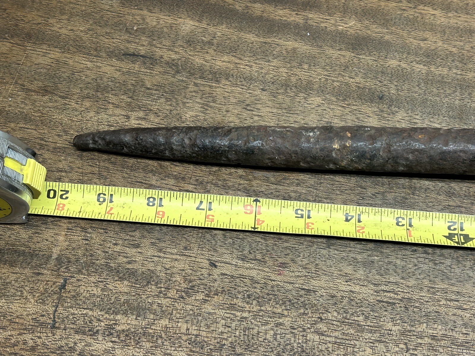 Vintage Unbranded Hand Forged~ 1 1/4" Steel Workers ~ SPUD WRENCH ~ 19 3/4" Long