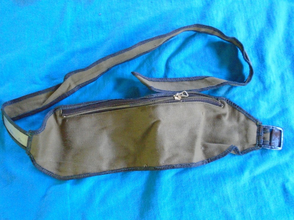 WWII  money belt  with name tag