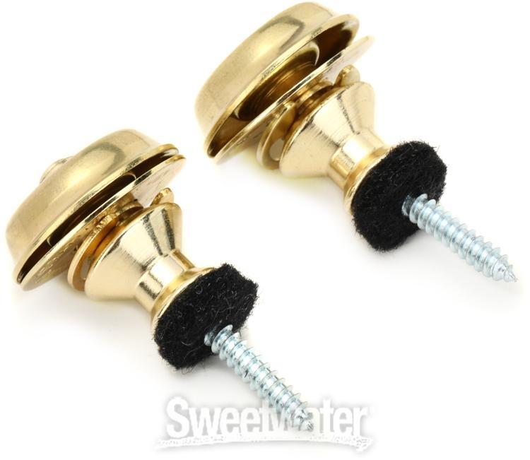 Dunlop Straplok Dual Design Strap Retainer System - Brass