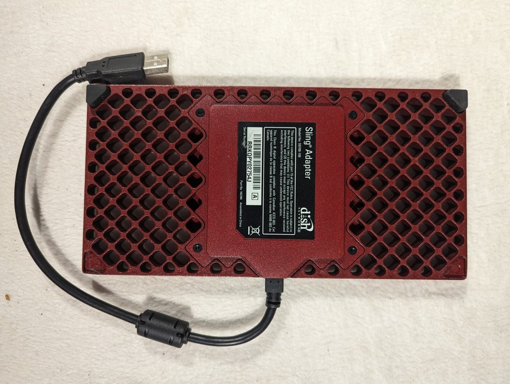 Sling Adapter For DISH Network USB Red SB700-100 Excellent Condition
