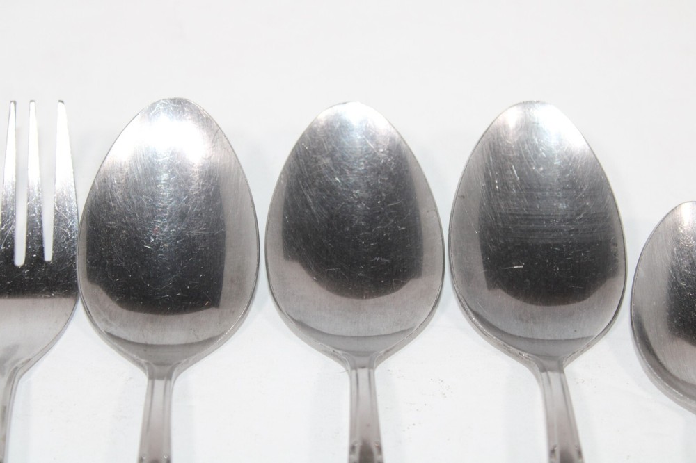 Interpur INR28 Black Rose Vintage Stainless Flatware Dinner Fork Spoon