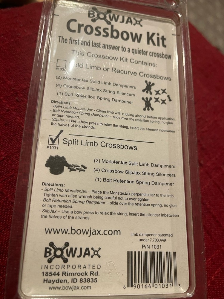 #1031 BowJax Crossbow Kit For Split Limb Crossbows**Black