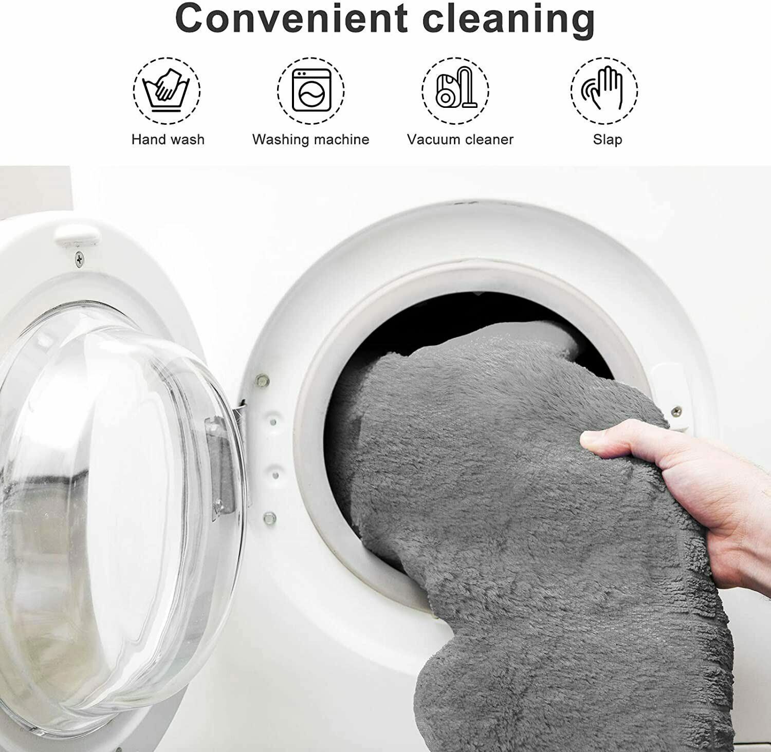 Microsuede 7FT Foam Giant Bean Bag Memory Living Room Chair Lazy Sofa Soft Cover