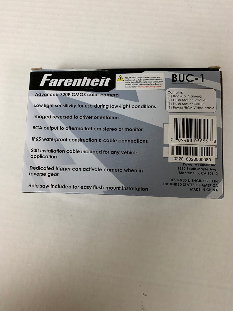 Farenheit BUC-1 BACKUP CAMERA