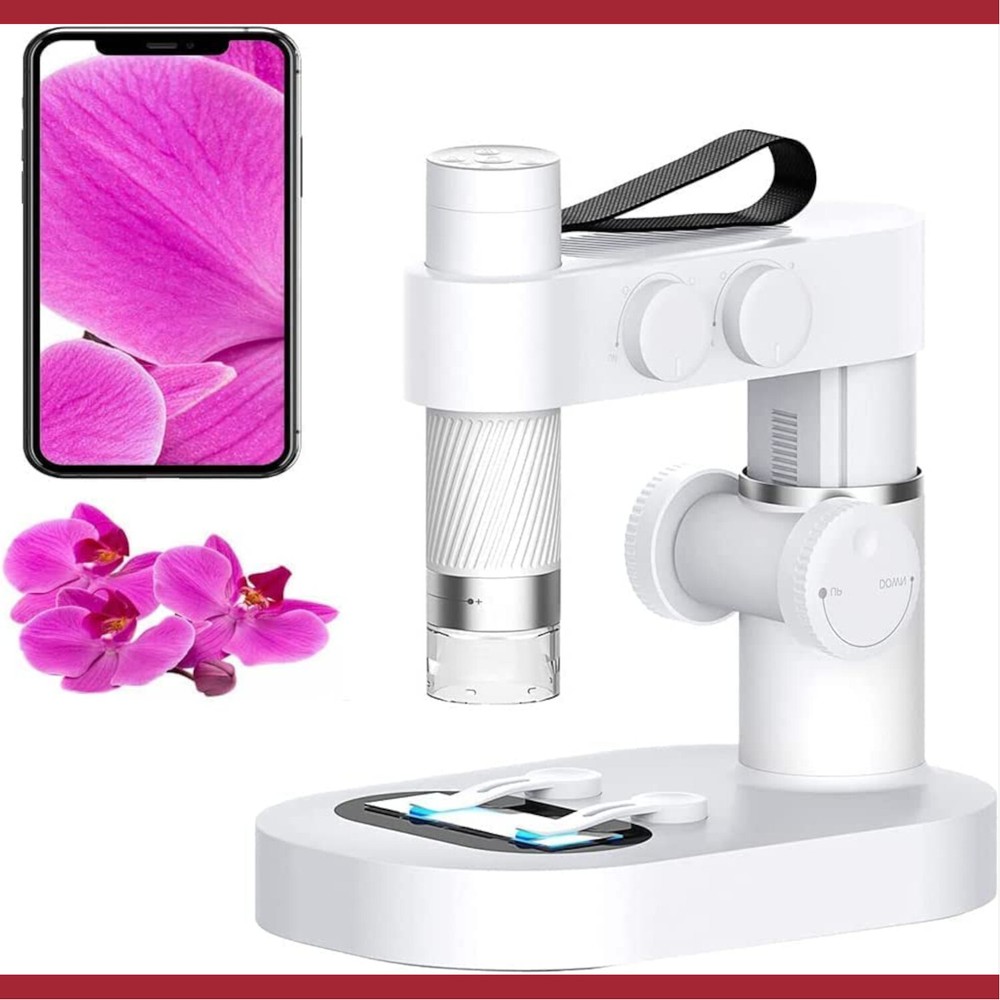 Wireless WiFi Camera Microscope for Children, Portable Handheld USB Digital Micr