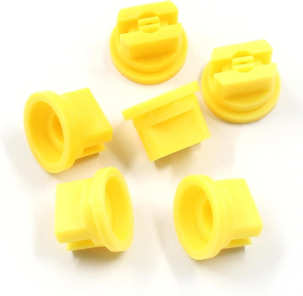 6Pcs Flat Fan Spray Nozzles - 110° Plastic Atomizing Tips for Precision Spraying