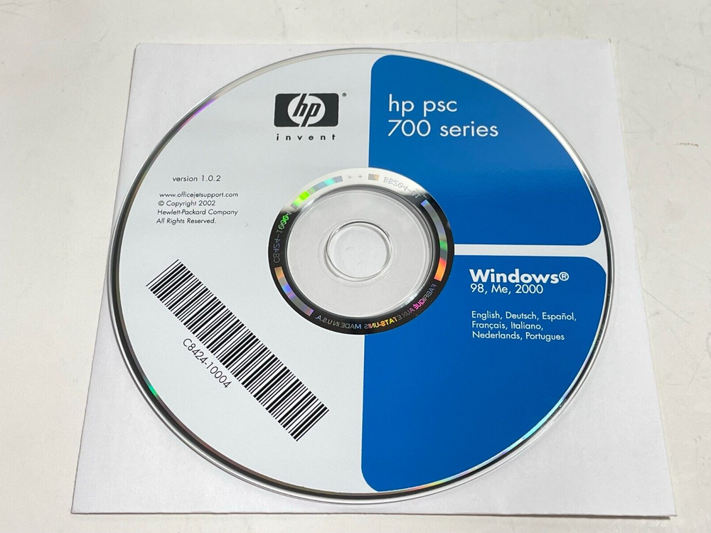 Setup CD ROM for HP PSC 700 Series Software for Windows