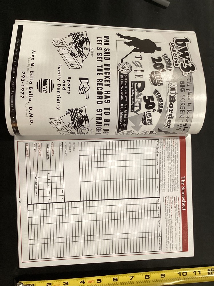 1996-1997 Cincinnati Cyclones Hockey Program