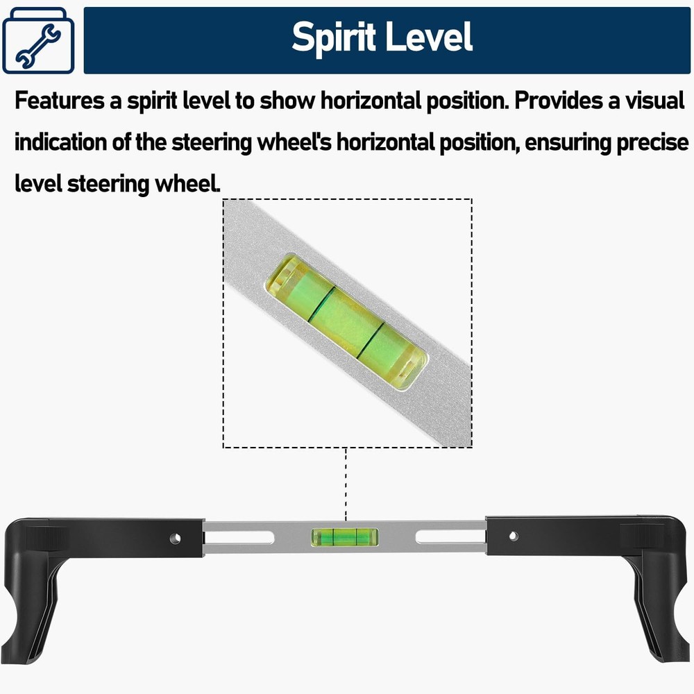 Steering Wheel Level Alignment Tool for Most Steering Wheel, Spring-Loaded Steer