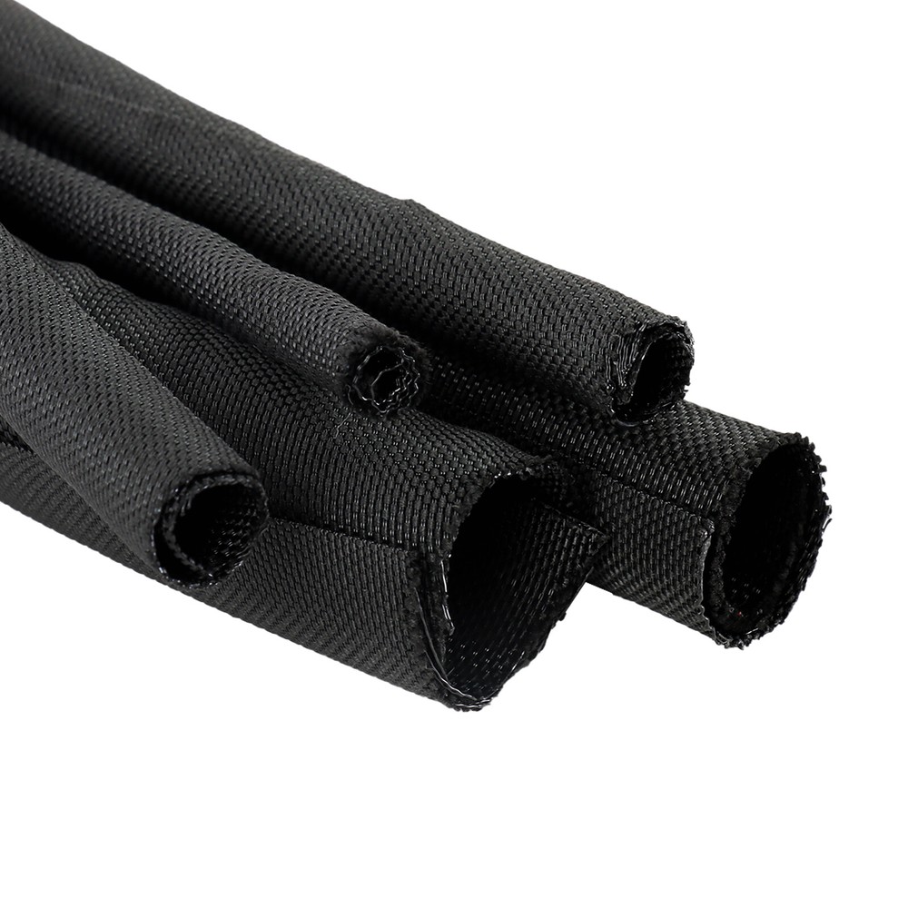 Braided Cable Management Sleeve Cord Protector - Self-Wrapping Split Wire Loom