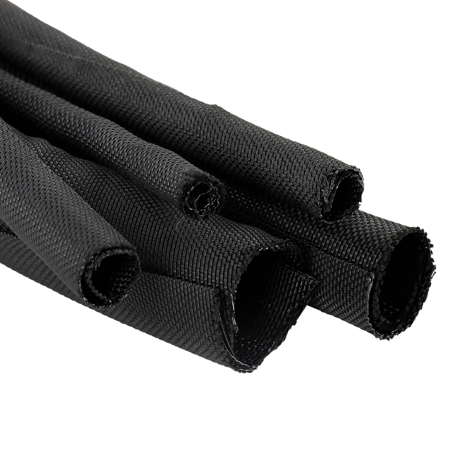 Split Braided Cable Sleeve Cord Manage Self-Wrap Wire Loom Tubing 3'&25'Length