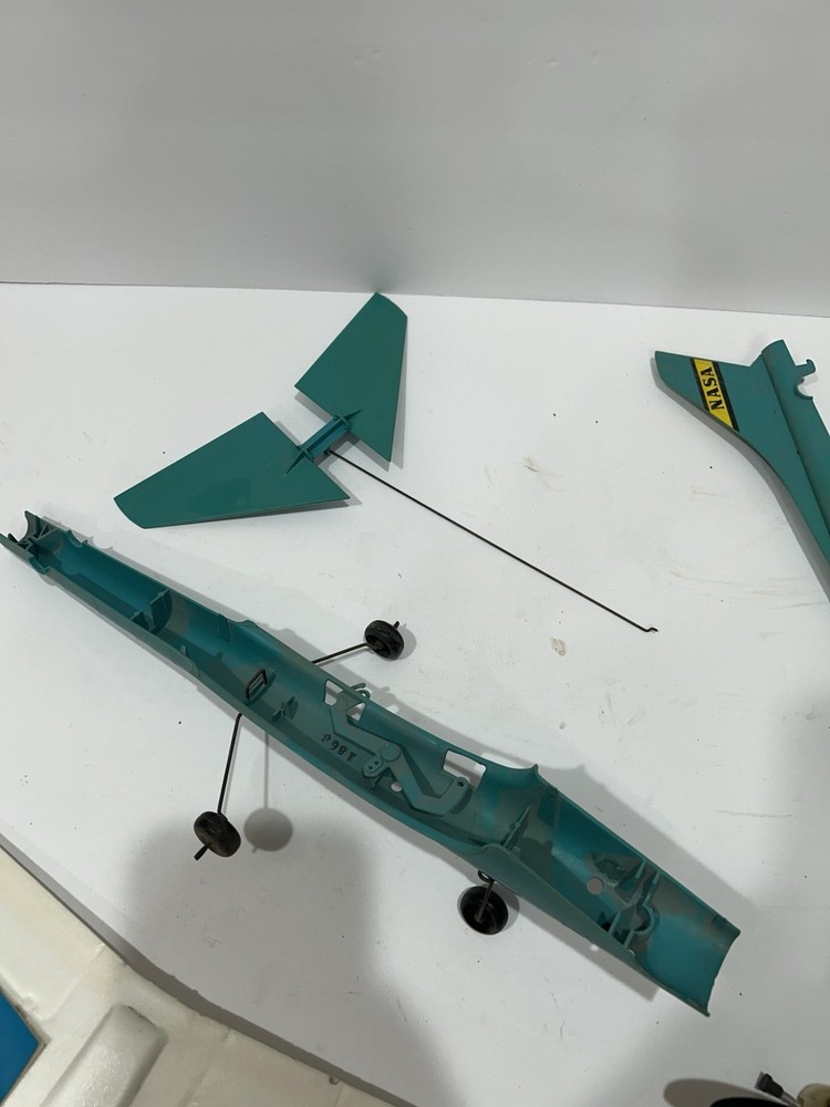 Rare 1970s Cox NASA Gas Powered Engine Line Controlled Stunt Airplane UNTESTED