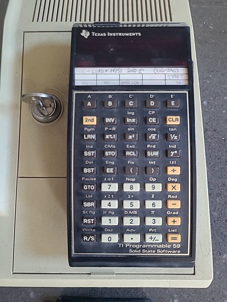 Texas Instruments TI Programmable 59 Calculator PC-100A No Cord Untested AS IS