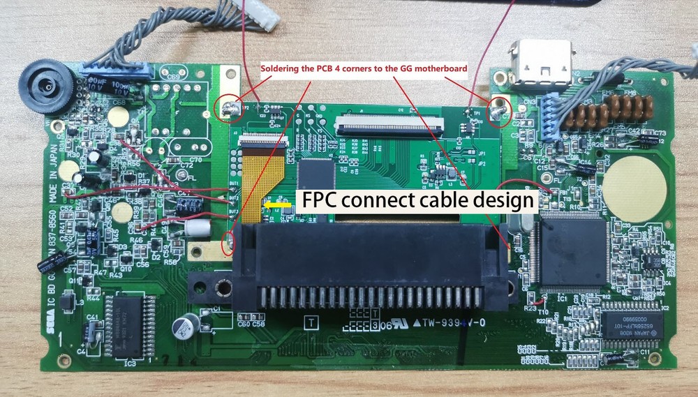 Touch Version Backlight High Light Brightness LCD Screen Kit For SEGA Game Gear