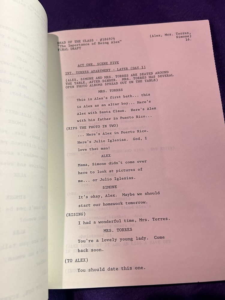 HEAD OF THE CLASS Vintage 1990 TV Script - Final Draft