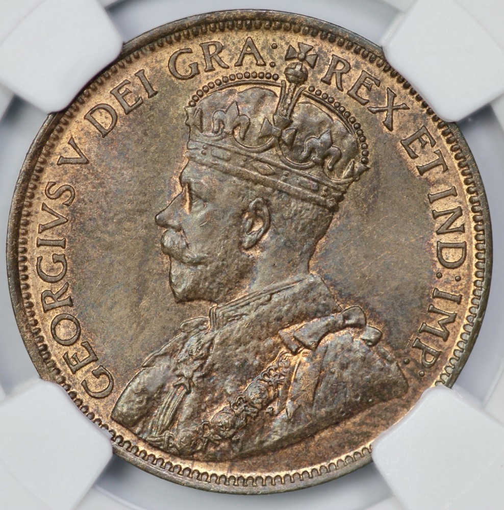 1918 Canada 1c Large Cent NGC MS 65 BN Brown