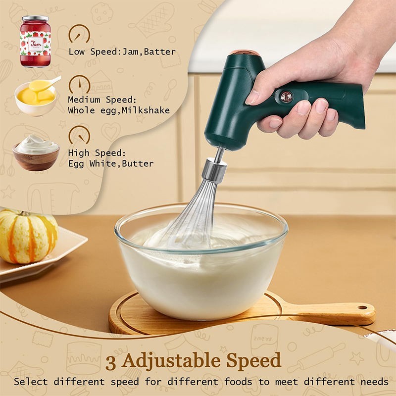 USB Electric Cordless Portable PP Automatic Push Button Immersion Hand Blender W