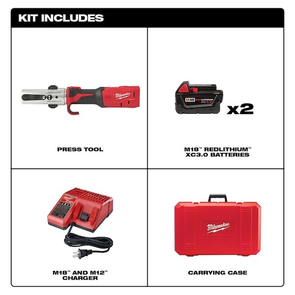 Milwaukee Tool 2773-20L M18 Force Logic Long Throw Press Tool Kit