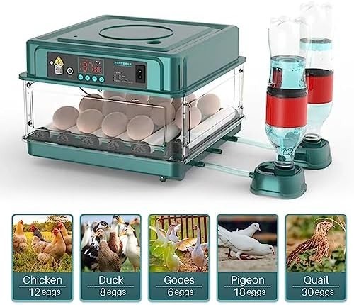 Incubators for Hatching Eggs, Egg Incubator with Automatic Egg Turning and Humid