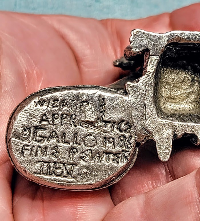 Gallo Pewter Wizard Teacher Apprentice 1986 & Sage guide with Lantern of Wisdom