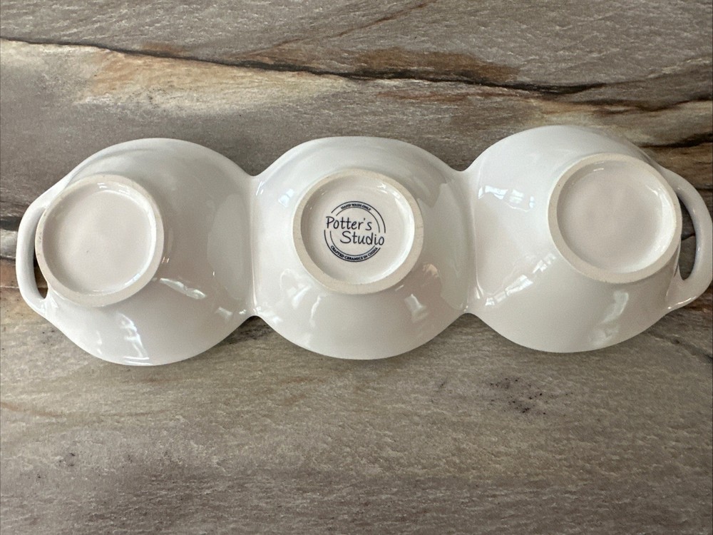 Potter's Studio Ceramic Chicken Condiment Tray