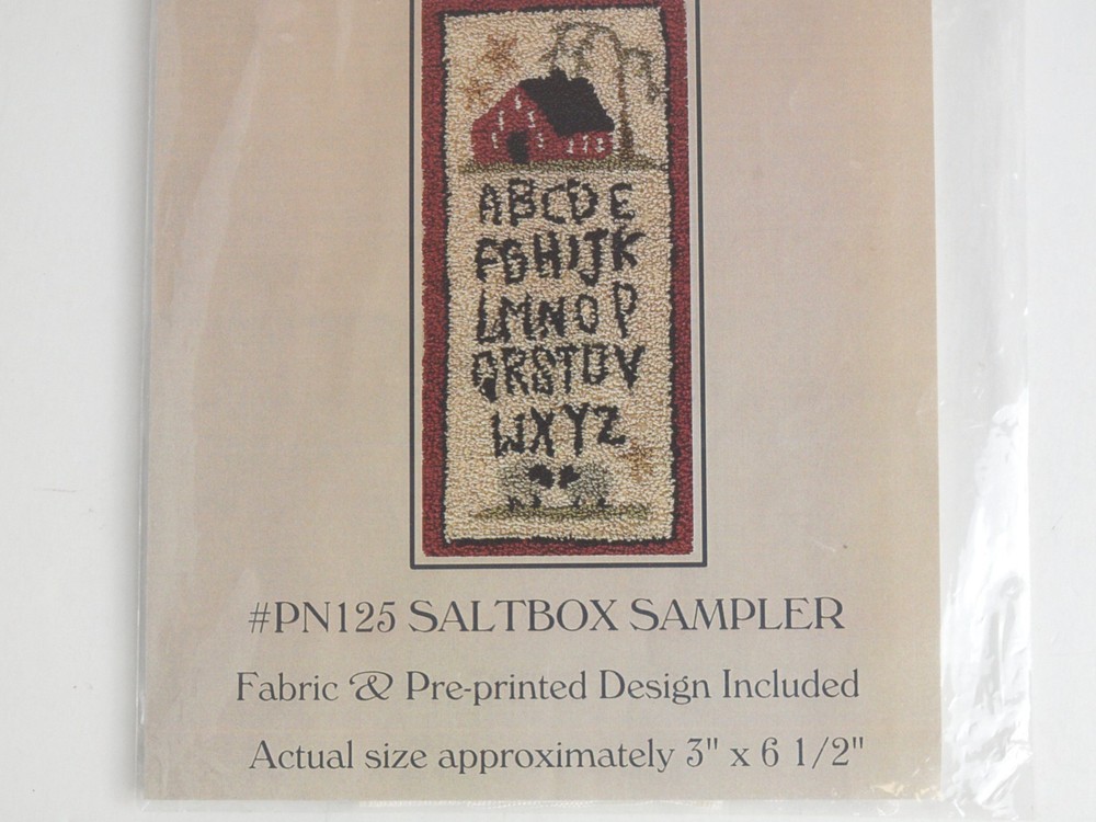 With Thy Needle & Thread Punchneedle Designs Saltbox Sampler #PN125