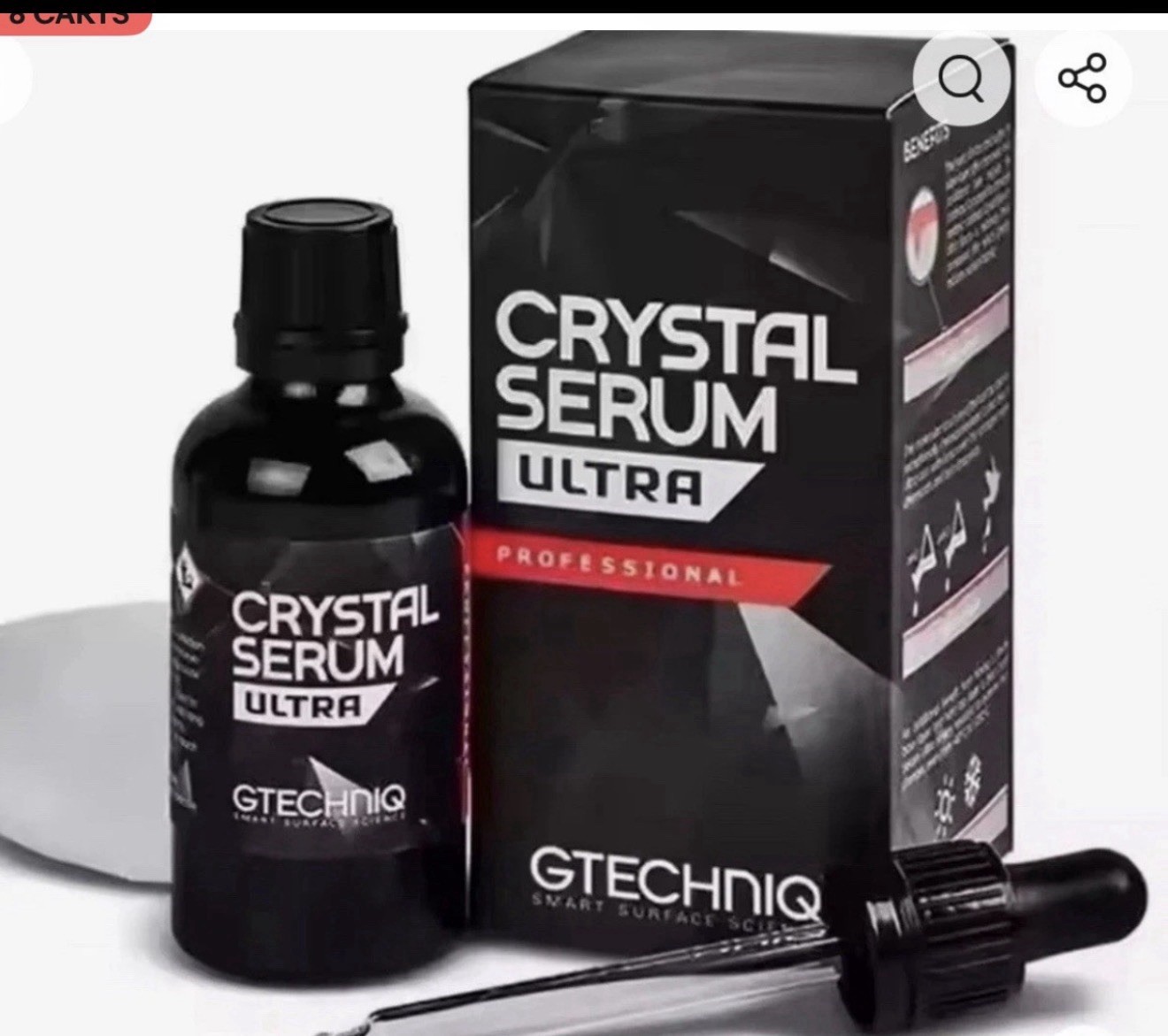 ￼Gtecniq Crystal Serum UlTRA  50ml Pro New, Sealed, Genuine