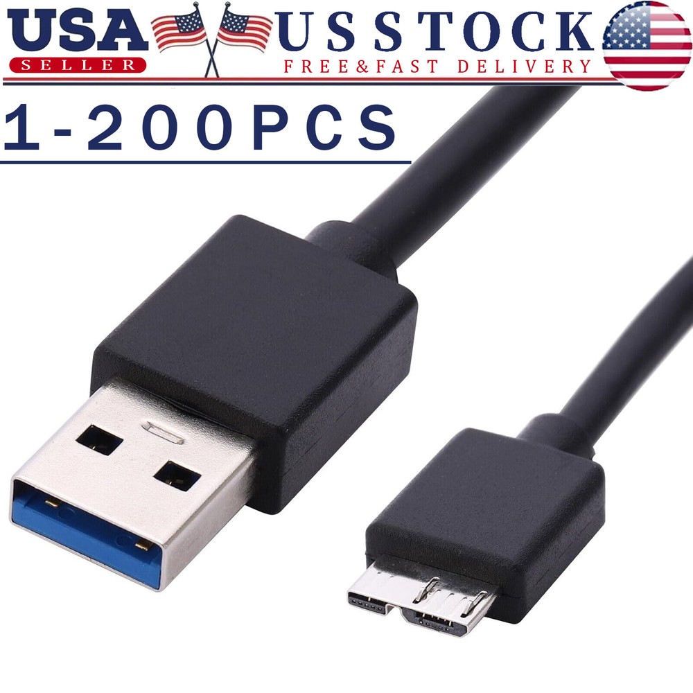 Micro USB 3.0 Cable High Speed Data SYNC For HDD External Hard Drive LOT