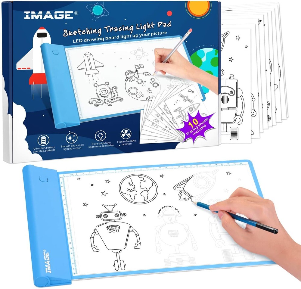 IMAGE Light-up Tracing Pad Dimmable Coloring Board Drawing Copy Pad Table Gift