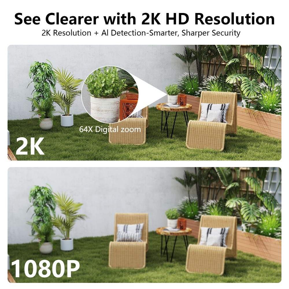 Wansview 2K 3MP Dual-Cam Solar Wireless Security Camera 360°PTZ Human Detection