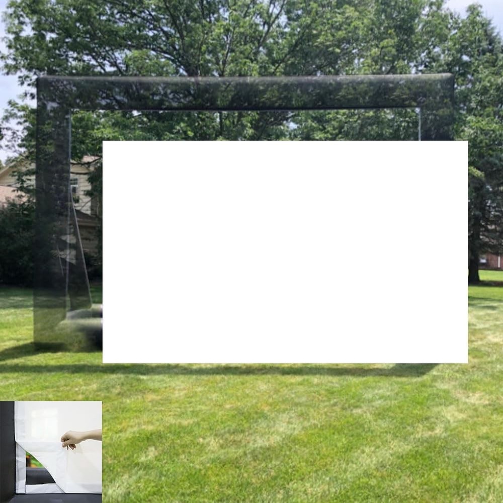 White Screen 25ft Inflatable Projector Screen,No Seam,Inflatable Frame is not...