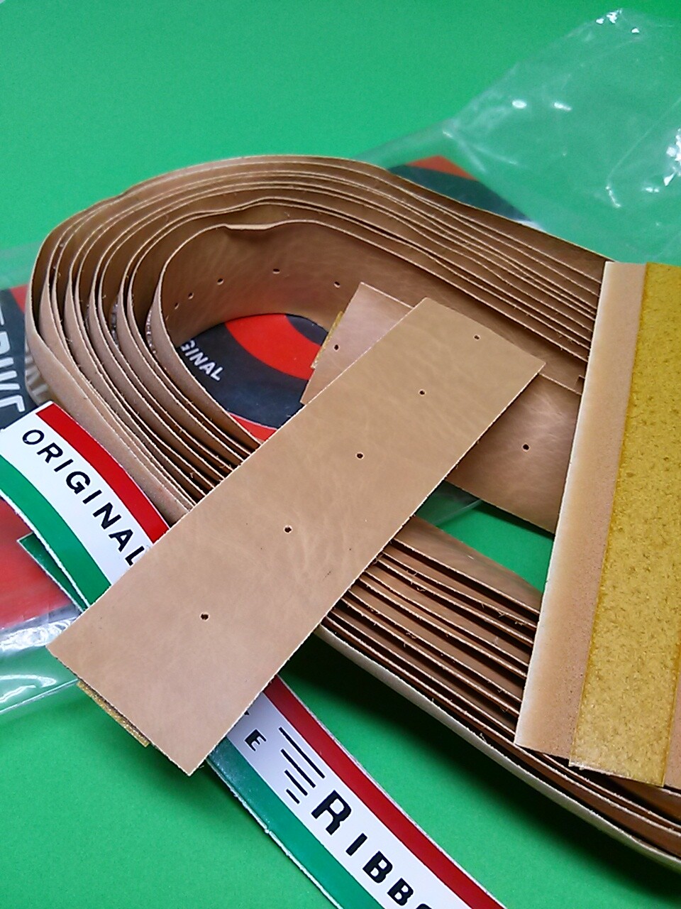 Ambrosio Bike Ribbon tan brown leather texture FEELING 4 cinelli 3ttt handlebar