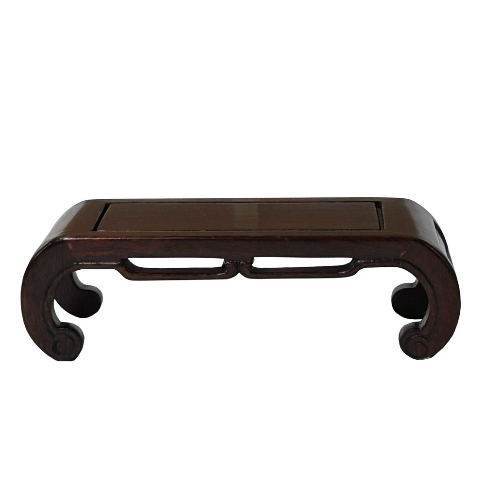 5.5" Reddish Brown Scroll Leg Rectangular Wood Display Stand Easel ws4235