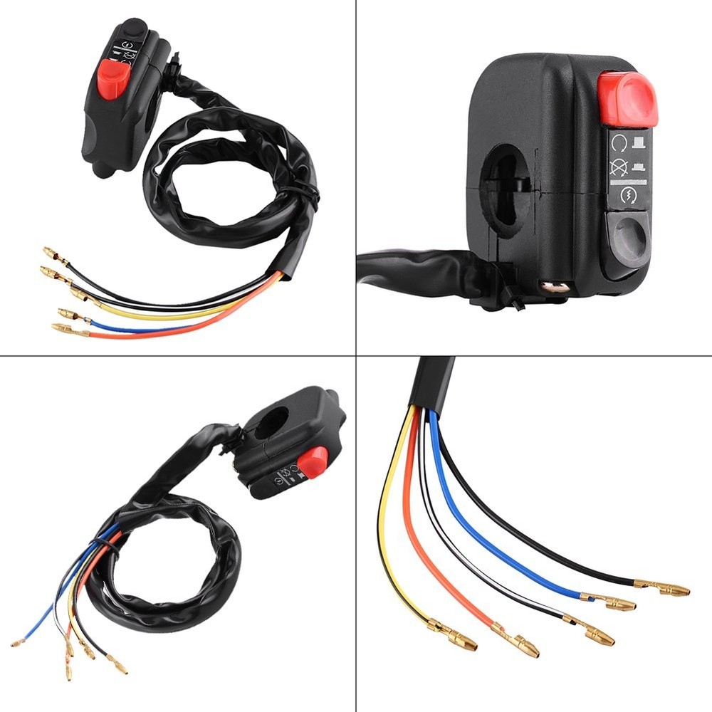 7/8'' Universal Motorcycle Engine Stop Start Kill Switch,Motorbike Waterproof On
