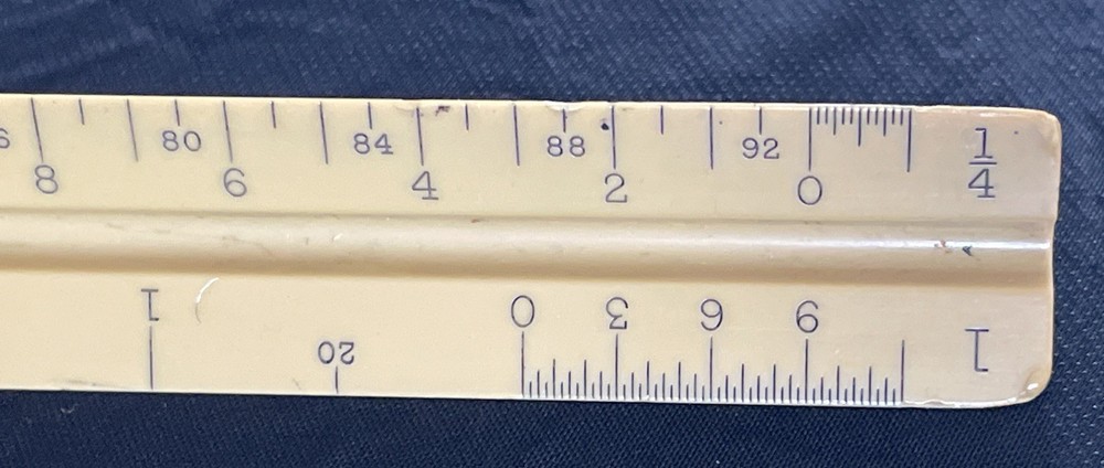 Vintage Triangular Ruler 12" Dietzgen 21626 Drafting Engineer Architect FREE S&H