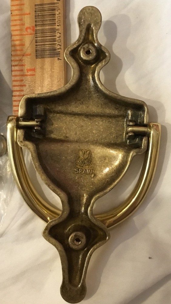 THINGS REMEMBERED Solid Brass Door Knocker 6 3/4”. Made in Spain NOS Engravable