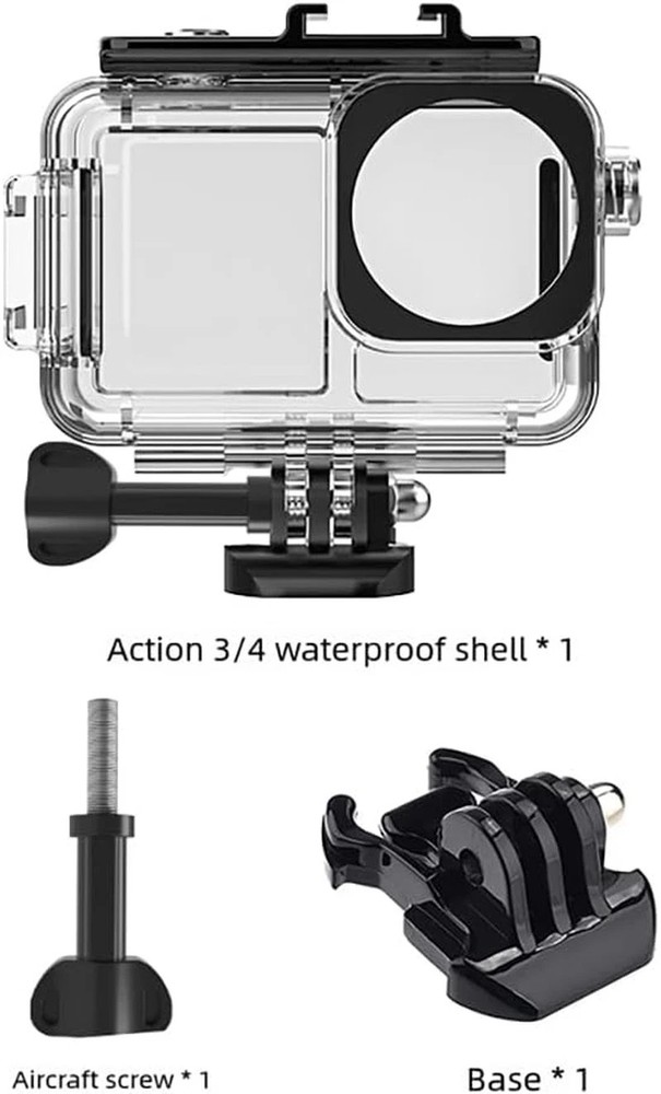 Waterproof Case for DJI Osmo Action 5 Pro/4/3 Camera,Underwater 45M/148FT Deep