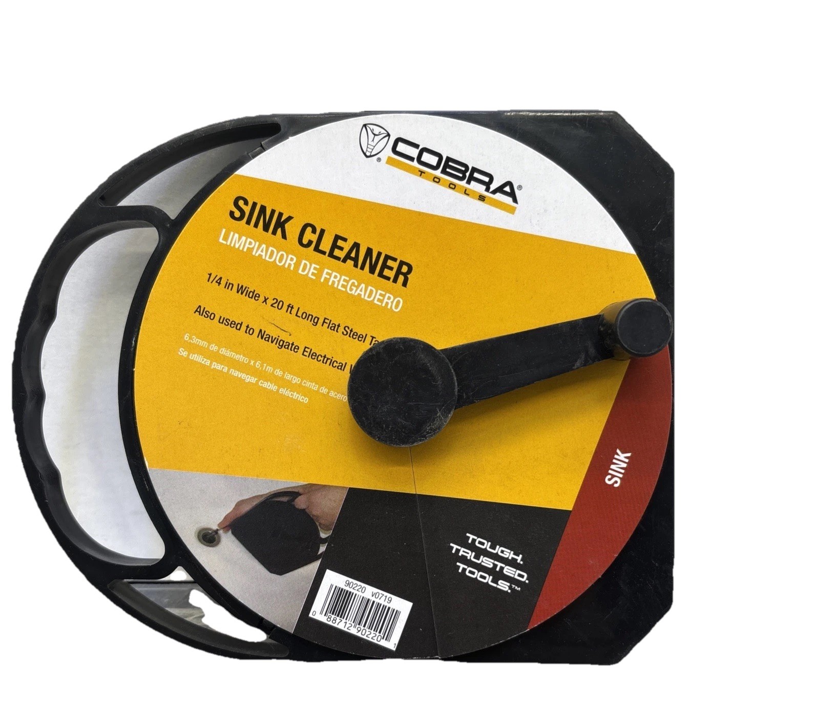 Cobra Tools, Sink Cleaner 20' L x 1/4" W Flat Steel Tape Sewer Rod Snake {35}