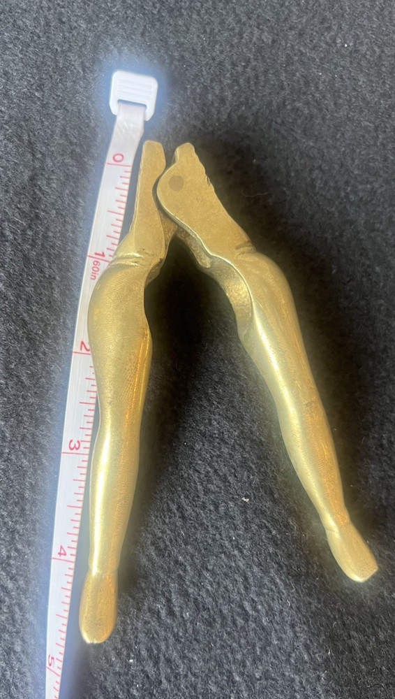 Vintage Brass Nutcracker Ladies Legs Risque Funny Solid Brass Barware Party