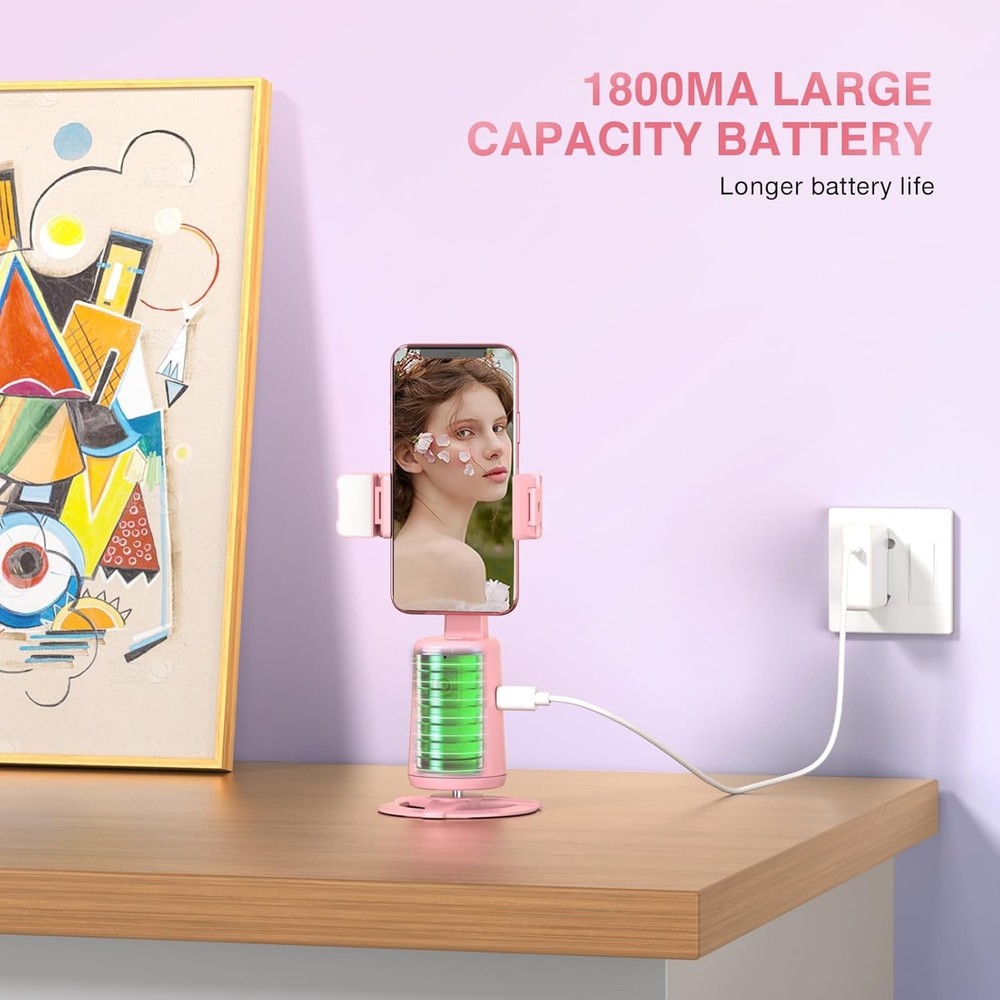 360° Auto Face Tracking Tripod: Gesture Control & Remote for Effortless Vlogging