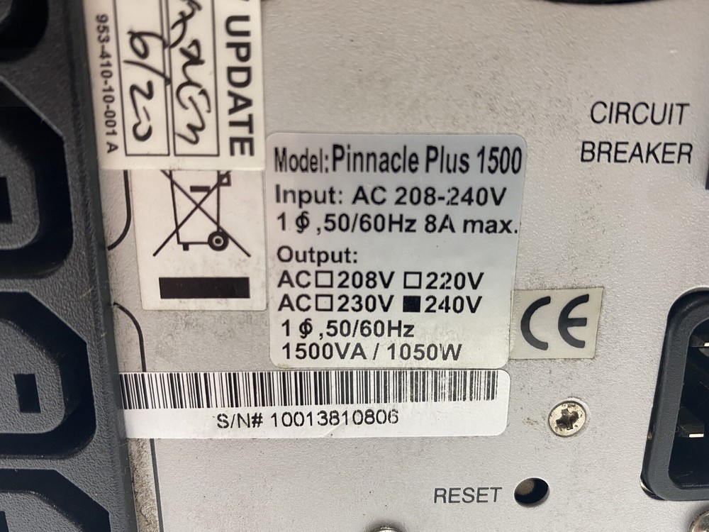 Alpha Pinnacle Plus 1500 power supply