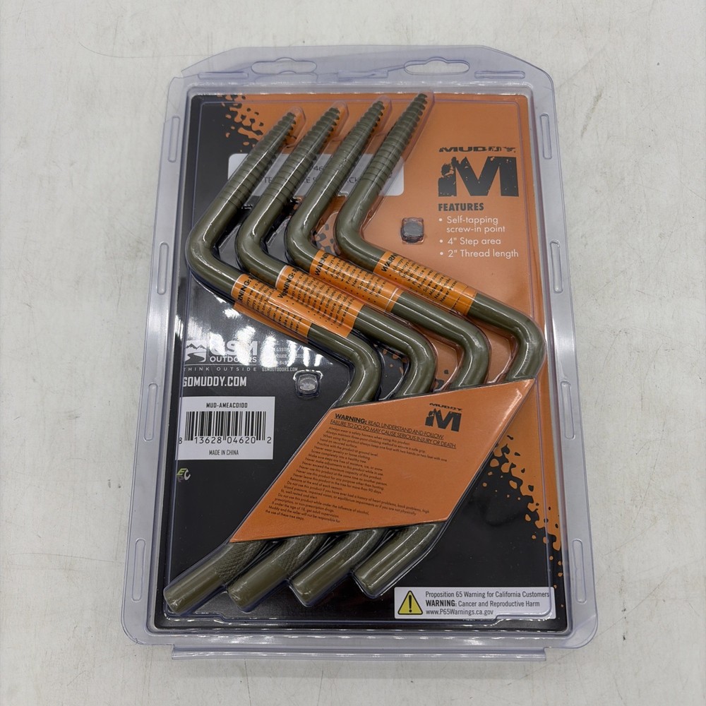 Muddy Step-Up Tree Steps | Durable Hunting Steps, 8-Pack New