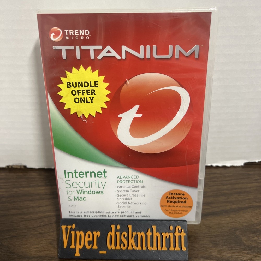 TREND MICRO TITANIUM-INTERNET SECURITY FOR WINDOWS & MAC BRAND NEW SEALED
