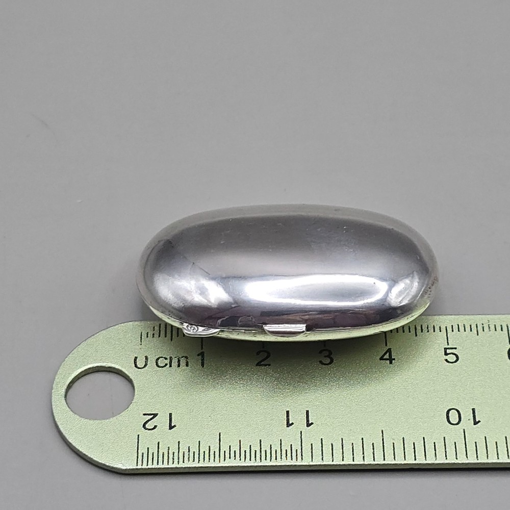 Antique 800 Silver Pill Box Snuff Box