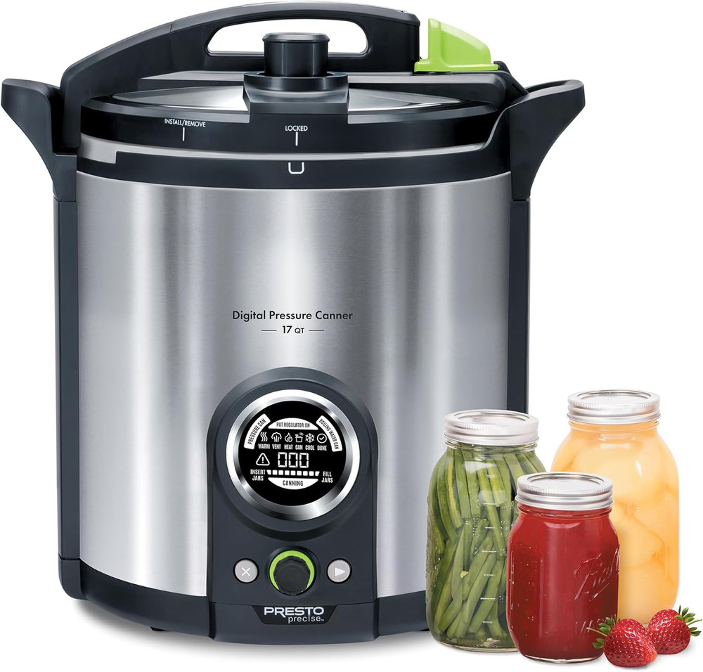 02152 17-Quart Digital Pressure Canner - Digital Display, Waterbath Capable, 10