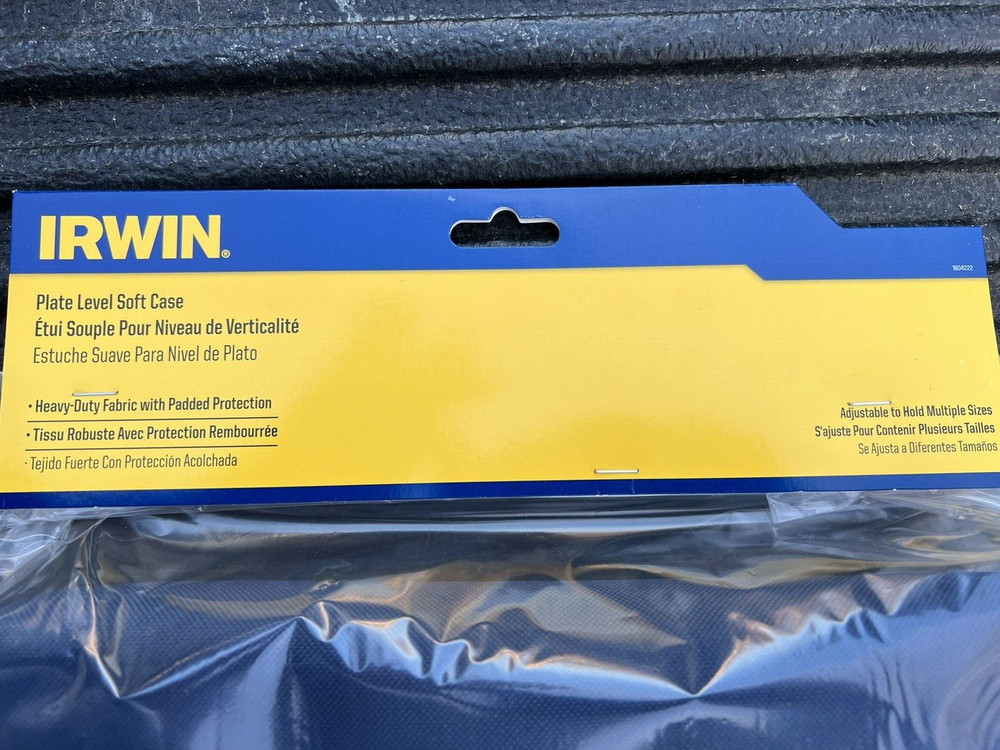 Irwin 4’ 5’ 6’ Adjustable Soft Case For Extendable Plate level New in package!