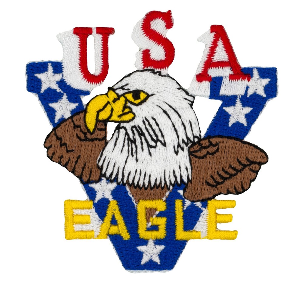 USA Victory Eagle Patch (139) 2 1/2" x 2 3/4" Embroidered Patch 59636